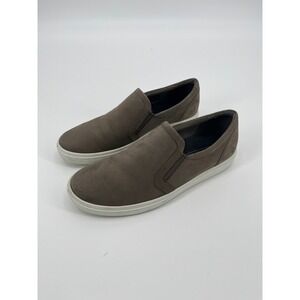 ECCO Soft 7 Womens Slip On Sneakers Taupe Brown Leather Shoes Size 10 Size 41